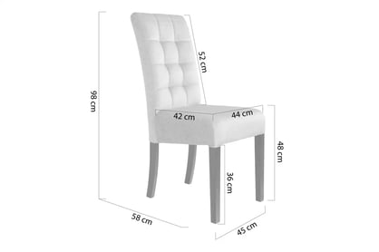 židle čalouněné Castello 4 z drewnianymi nogami - Storm 18 / dub sonoma Tabac židle čalouněné Castello 4 z drewnianymi nogami - Storm 18 / dub sonoma Tabac