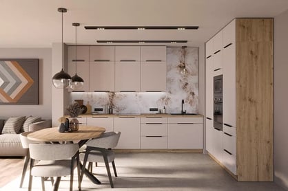 Kuchyňská horní rohová skříňka Arvani 60x60 GN-72 dvoudveřová - kašmír / dub artisan skříňka kuchyňská závěsná Arvani 60x60 GN-72 rohová dvoudveřová - kašmír / dub artisan