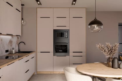 Kuchyňský sloupek Arvani 40 DK-210 dvoudveřový - kašmír / dub artisan vysoká skříňka kuchenny Arvani 40 DK-210 dvoudveřový - kašmír / dub artisan