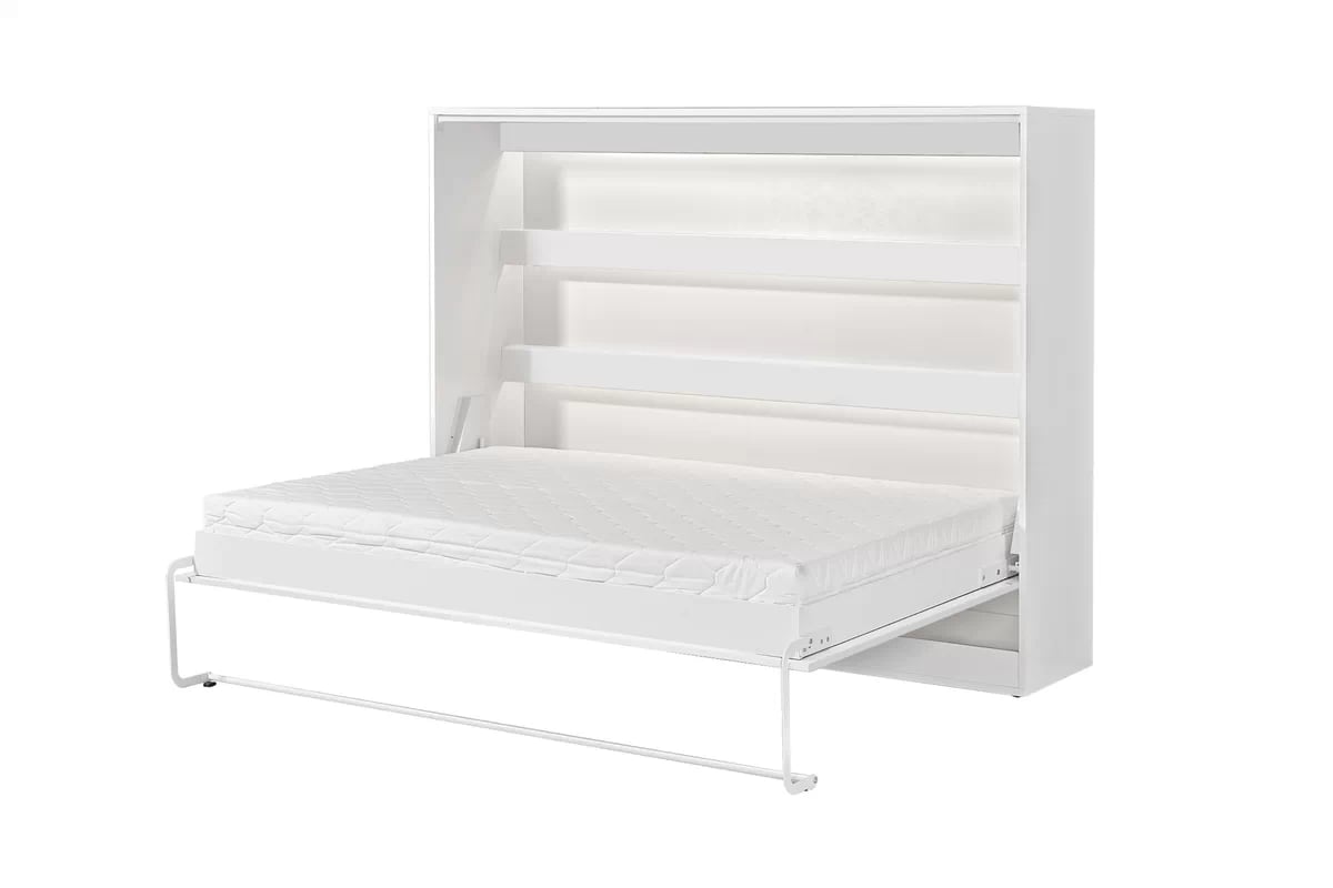 Sklápacia posteľ Lomaro H - 140x200 cm - biela Polkotapczan horizontálny Lomaro 140x200 - Biely / Úchytka Biely