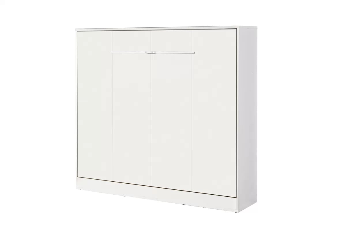 Sklápacia posteľ Lomaro H - 160x200 cm - biela Polkotapczan horizontálny Lomaro 160x200 - Biely / Úchytka Biely 