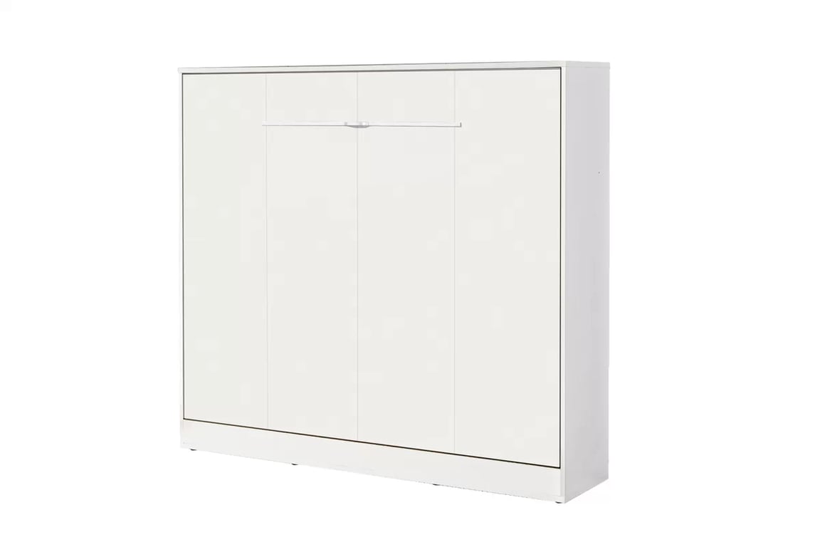 Horizontálna sklápacia posteľ Lomaro 160x200 - biela / biely úchyt Polkotapczan horizontálny Lomaro 160x200 - Biely / Úchytka Biely 