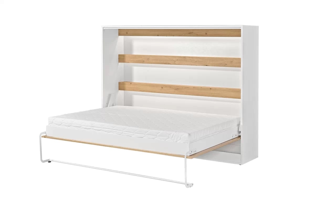 Sklápacia posteľ Lomaro H - 140x200 cm - dub artisan / biela Polkotapczan horizontálny Lomaro 140x200 - Dub artisan / Úchytka Biely 