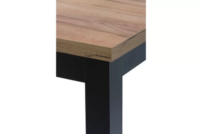 Rozkladací jedálenský stôl Werona 120-160x80 cm – dub wotan / čierne nožičky Stôl rozkladany do jedálne 120-160x80 cm Werona na drewnianych nogach - Dub wotan / čierny nožičky