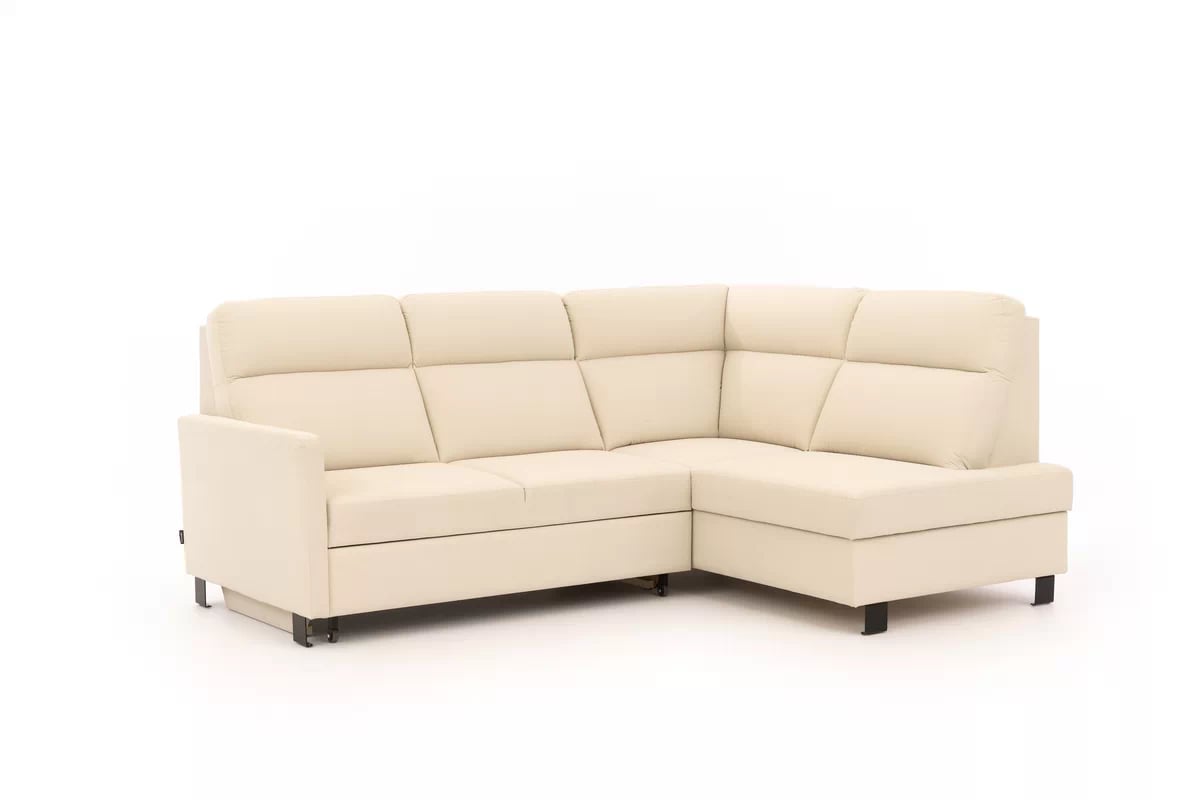 Rohová pohovka Loario L pravá s úzkými boky - krémová látka Sand 03 Rohová sedací souprava Loario L pravá z waskim bokiem - Sand 03