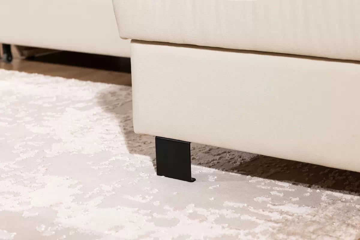 Rohová pohovka Loario L pravá s úzkými boky - krémová látka Sand 03 Rohová sedací souprava Loario L pravá z waskim bokiem - Sand 03