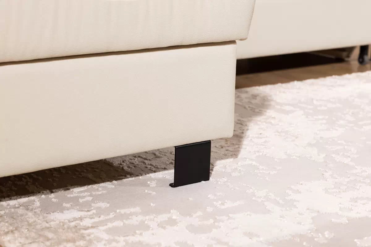 Rohová pohovka Loario L levá s úzkými boky - krémová látka Sand 03 Rohová sedací souprava Loario L levá z waskim bokiem - Sand 03