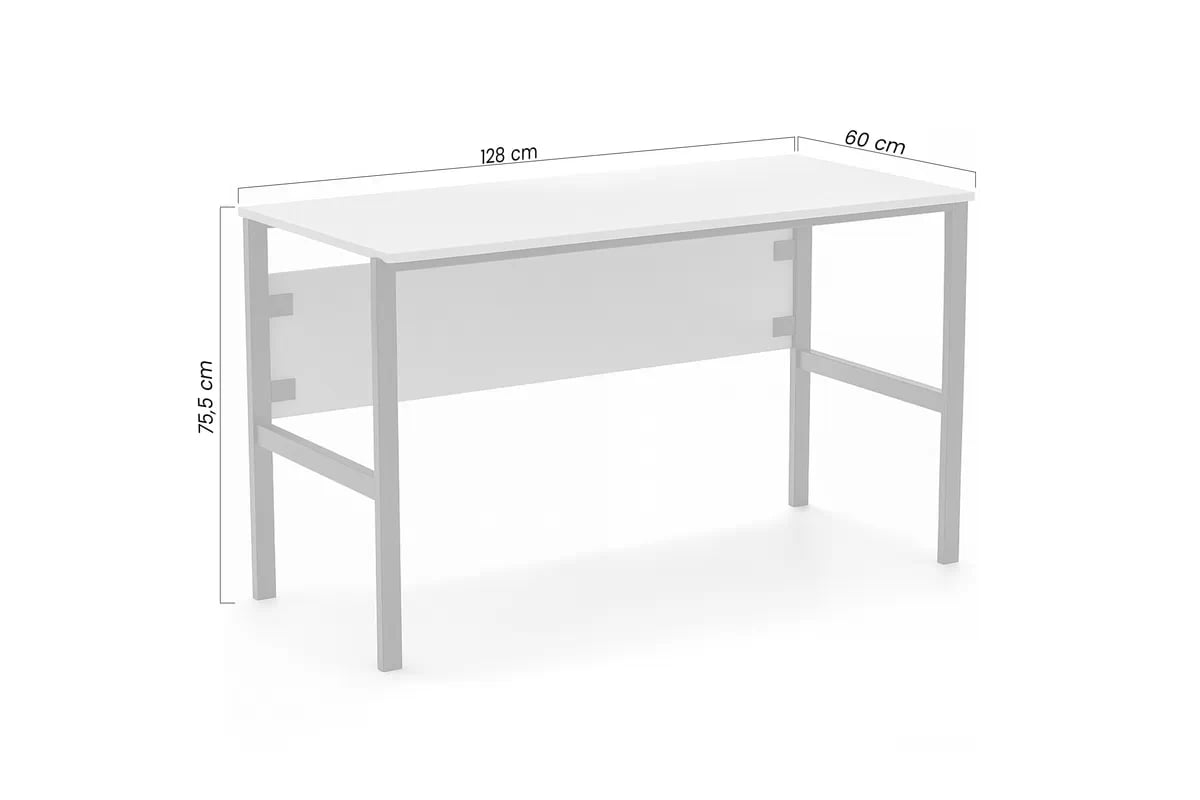 Písací stôl Cremona na kovových nohách s kontajnerom - piesková béžová  	Písací stôl Cremona na kovových nohách s kontajnerom - Béžová Pieskový 