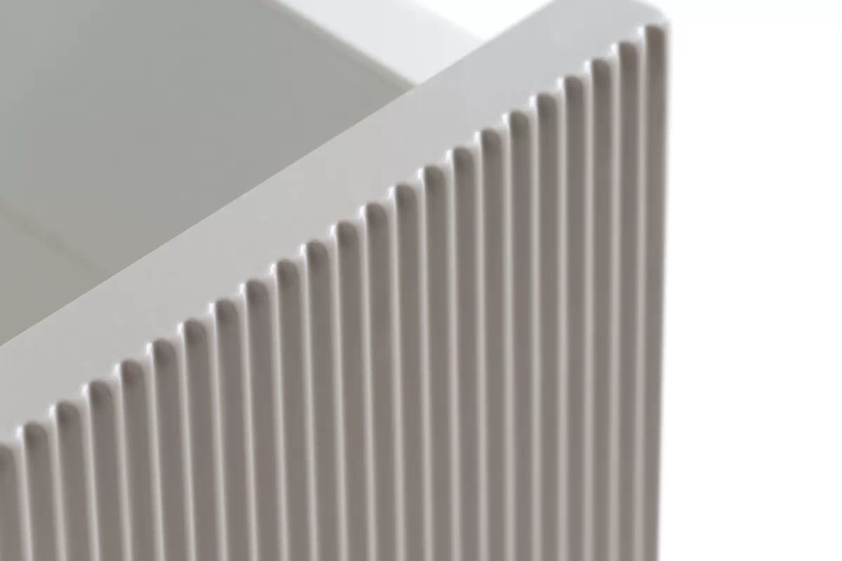 Nočný stolík Nubo 46 cm - kašmírová / čierna Nočný Stolík Nubo 46 cm so zásuvkami - kašmír / Čierny