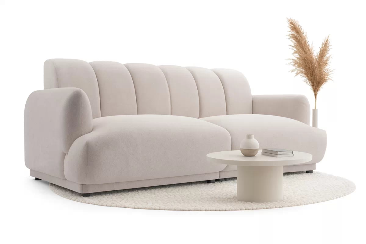 Pohovka Melvo do obývacího pokoje - béžová boucle Gerra 80 Pohovka Melvo pro obývacího pokoje - béžová bucle Gerra 80  