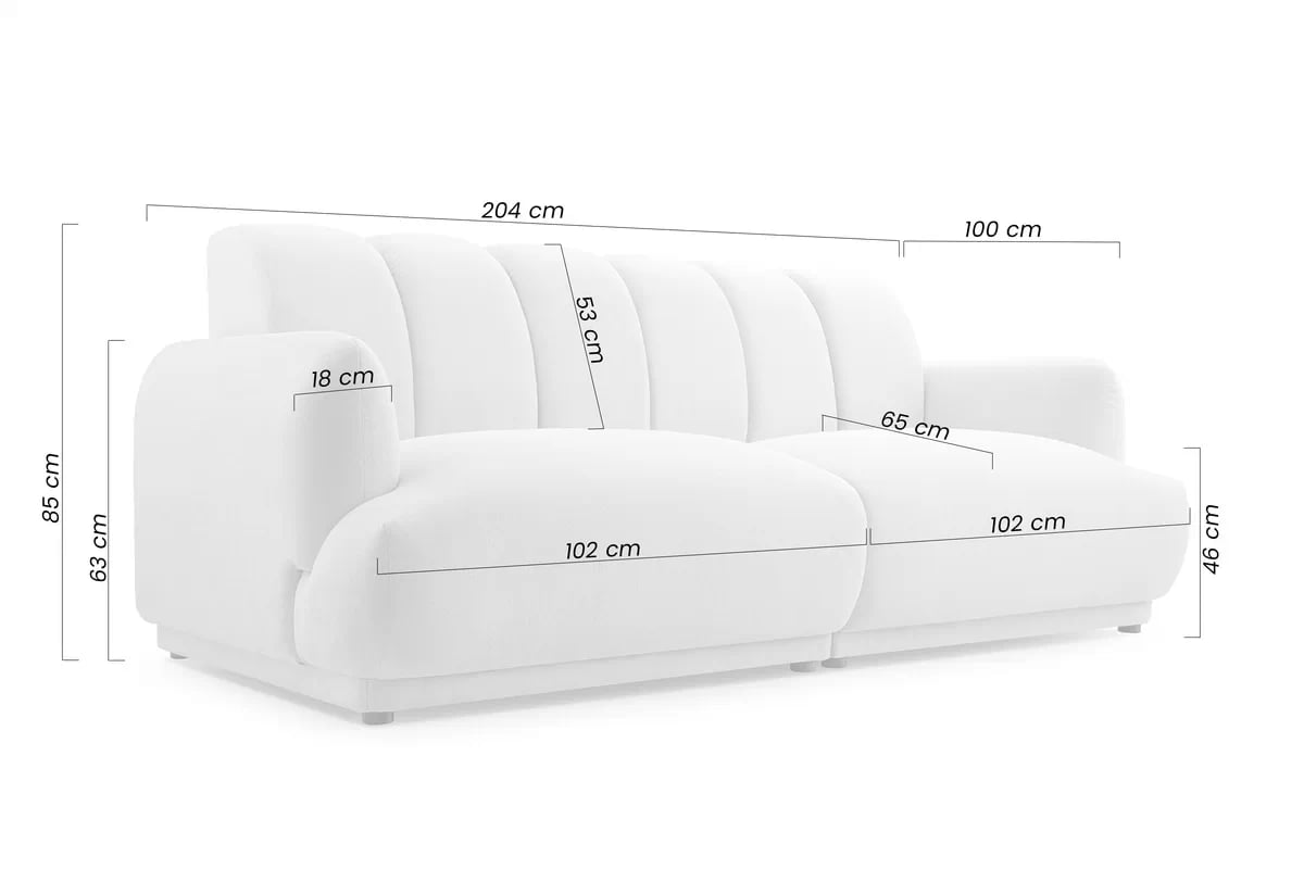 Pohovka Melvo do obývacího pokoje - šedá boucle Gerra 65 Pohovka Melvo pro obývacího pokoje - šedá boucle Gerra 65