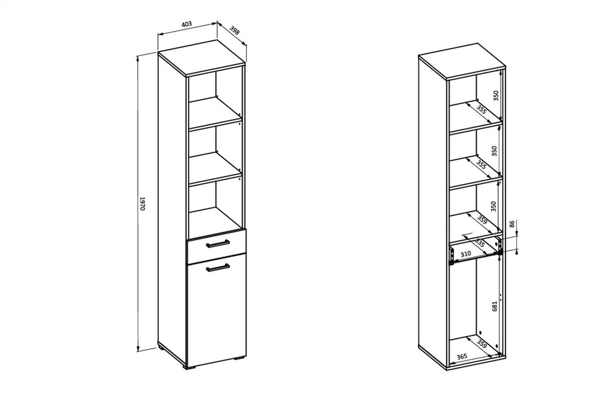 Nábytok do kúpeľne Rosa - congo / dub olejovaný Komplet nábytku lazienkowych Rosa - congo / Dub olejowany