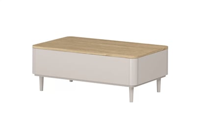 Konferenční stolek Amilio 100 cm se zásuvkami - kašmír / olejovaný dub