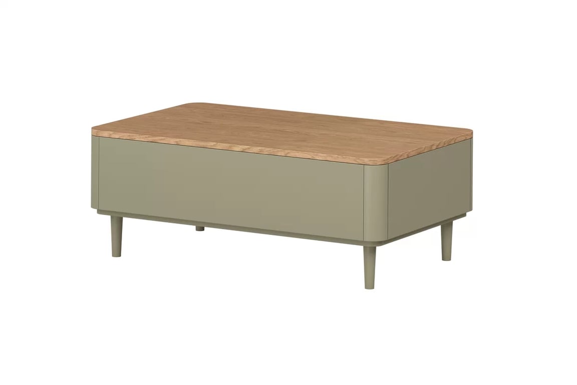 Konferenční stolek Amilio 100 cm se zásuvkami - eukalyptus / dub baltic dune stolek kawowy Amilio 100 cm se zásuvkami na nožkách - eukaliptus / dub baltic dune
