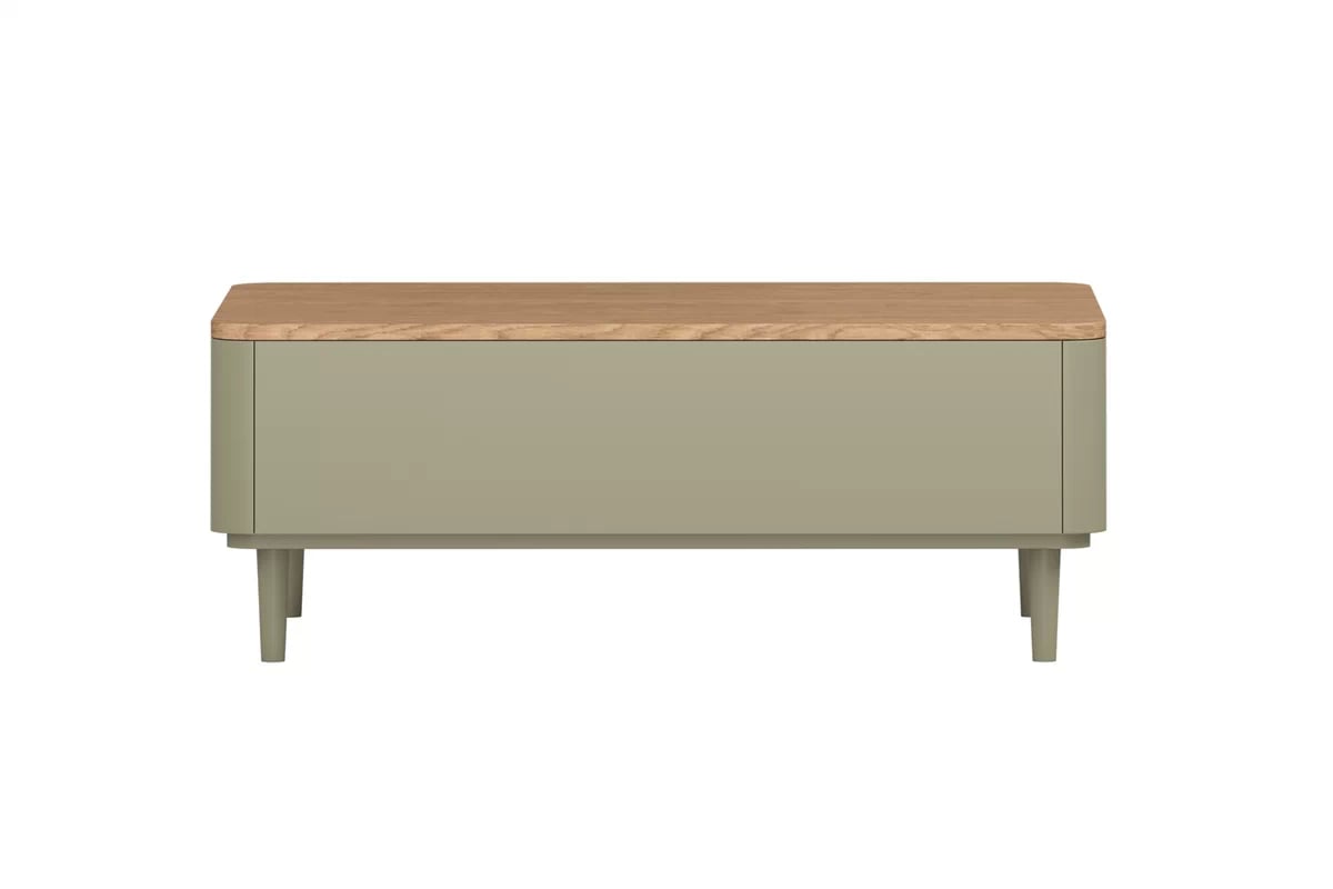 Konferenčný stolík Amilio 100 cm so zásuvkami - eukalyptus / dub baltic dune Stolík kawowy Amilio 100 cm so zásuvkami na nôžkach - eukaliptus / Dub baltic dune