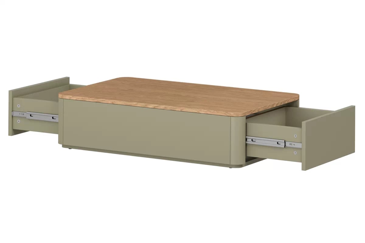 Konferenčný stolík Amilio 100 cm so zásuvkami - eukalyptus / dub baltic dune Stolík kawowy Amilio 100 cm so zásuvkami - eukaliptus / Dub baltic dune