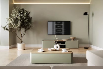 Konferenční stolek Amilio 100 cm se zásuvkami - eukalyptus / dub baltic dune stolek kawowy Amilio 100 cm se zásuvkami - eukaliptus / dub baltic dune