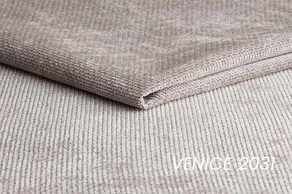 Rohová rozkládací pohovka Lutario L pravá s funkcí spánku - tmavě béžová hydrofobní tkanina Venice 2031 Rohová sedací souprava Lutario L rozkládací pravá - ciemnobezowa plecionka hydrofobowa Venice 2031 