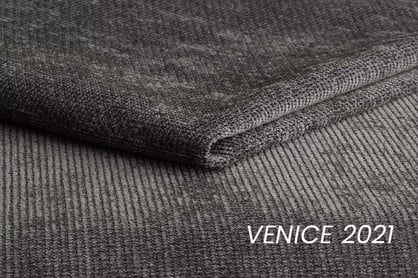 Rohová sedacia súprava Lutario L pravá s funkciou spania - tmavosivá hydrofóbna pletená látka Venice 2021 Rohová sedacia súprava Lutario L s funkciou spánku pravá strana - ciemnoszara plecionka hydrofobowa Venice 2021