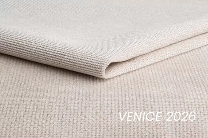 Rohová sedacia súprava Lutario L pravá s funkciou spania - béžová hydrofóbna pletená látka Venice 2026 Rohová sedacia súprava Lutario L s funkciou spánku pravá strana - Béžová plecionka hydrofobowa Venice 2026