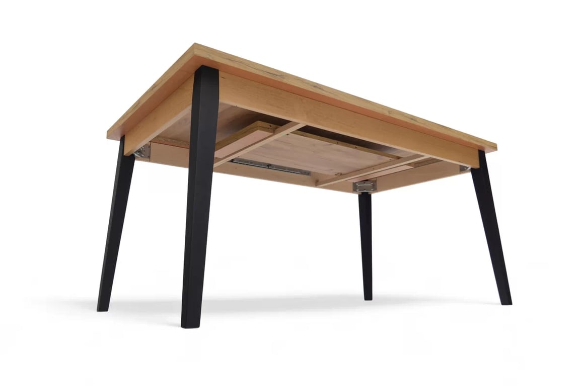 Stůl rozkladany Paris 140-180x80 cm - dub craft / černé nožičky Stůl rozkladany Paris 140-180x80 cm - dub craft / černé nožičky