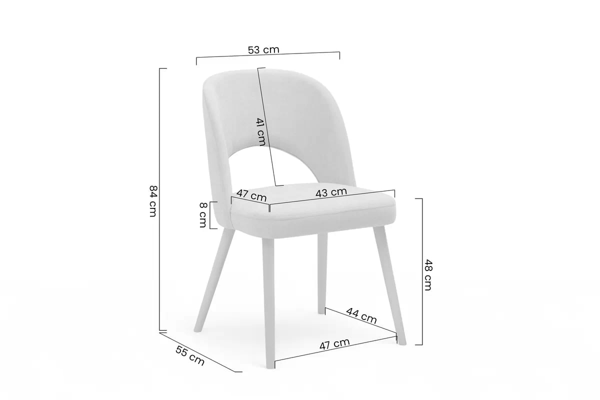Dřevěná židle Luvaro s čalouněným sedákem – šedý šenil Wind 90 / nožky buk židle dřevěná Luvaro s čalouněným sedákem - šedá šenil Wind 90 / Nohy buk