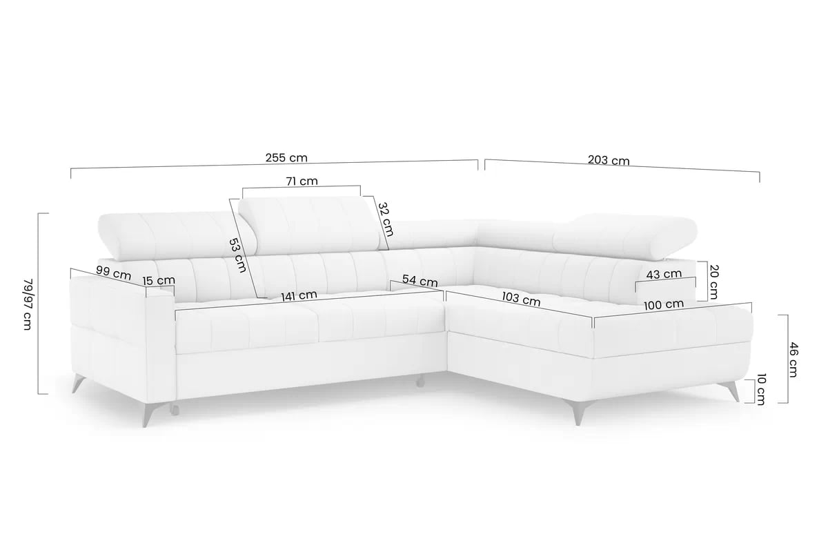 Rohová sedačka Nardo L s rozkladom ľavostranná - tmavosivý plyš Pretty 18 Rohová sedacia súprava Nardo L s funkciou spánku Ľavá strana - Tmavý šedý plusz Pretty 18