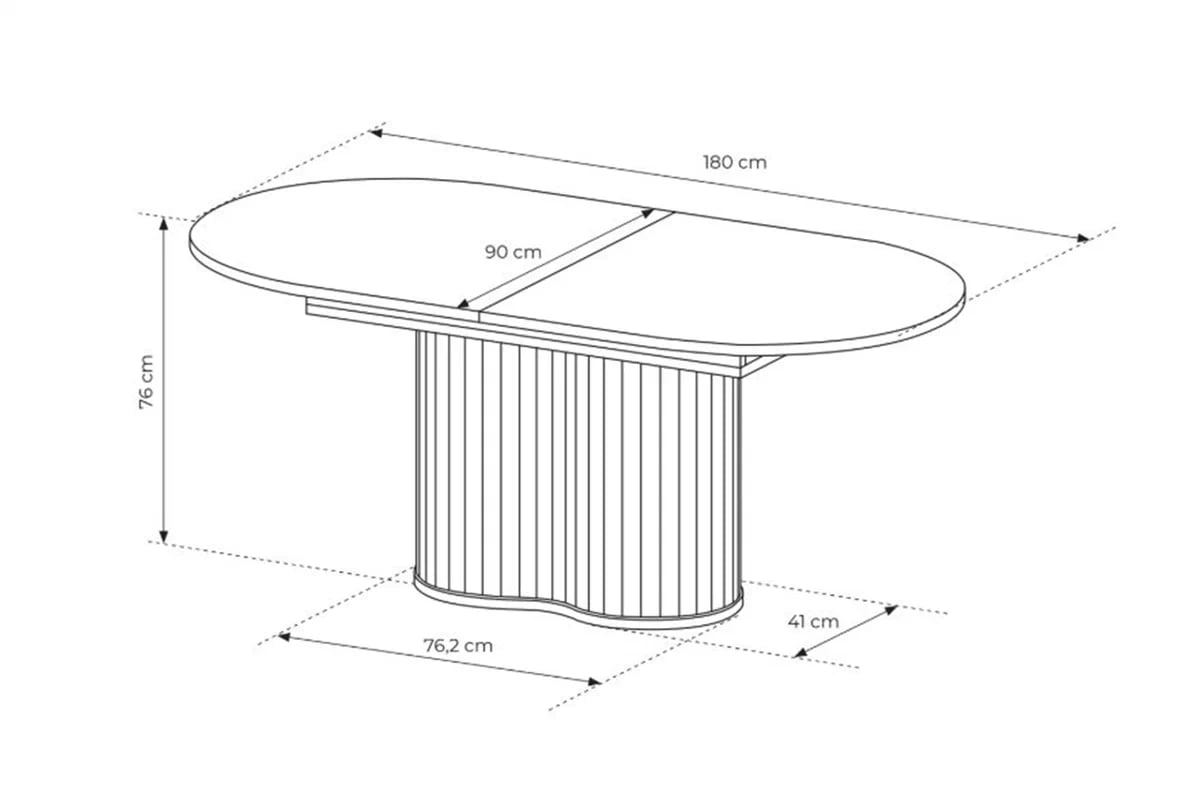 Jedálenská zostava Luvio I - dub cremona Komplet nábytku do obývacej izby Luvio I - Dub cremona