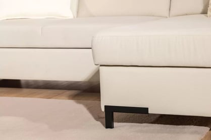 Rohová sedačka Loario L pravostranná so širokým, vyrezaným bokom - krémová látka Sand 03 Rohová sedacia súprava Loario L pravá strana z szerokim, wcietym bokiem - kremowa dzianina Sand 03