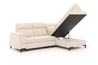 Rohová sedačka Loario L pravostranná so širokým, vyrezaným bokom - krémová látka Sand 03 Rohová sedacia súprava Loario L pravá strana z szerokim, wcietym bokiem - kremowa dzianina Sand 03