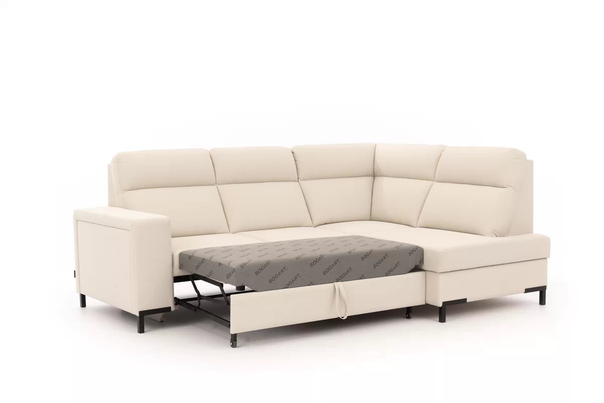 Rohová sedačka Loario L pravostranná se širokým bokem - krémová tkanina Sand 03 Rohová sedací souprava Loario L pravá z szerokim bokiem - Sand 03