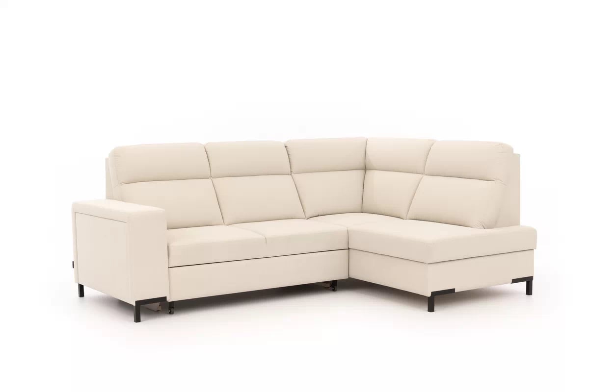 Rohová sedačka Loario L pravostranná se širokým bokem - krémová tkanina Sand 03 Rohová sedací souprava Loario L pravá z szerokim bokiem - Sand 03