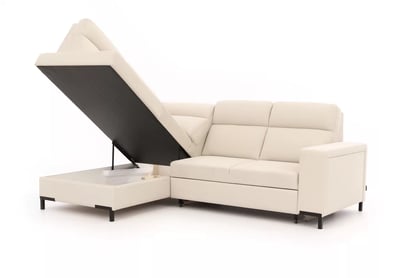 Rohová pohovka Loario L levostranná se širokým bokem - krémová látka Sand 03 Rohová sedací souprava Loario L levá z szerokim bokiem - Sand 03