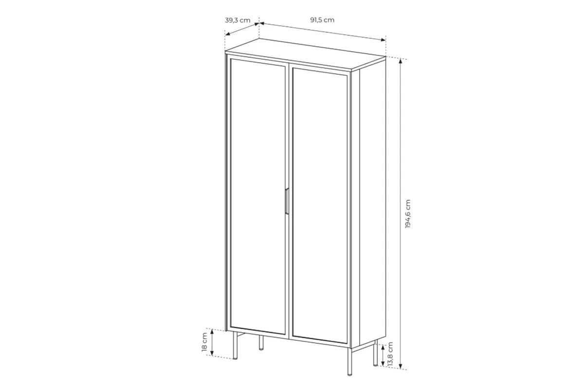 Obývacia stena Auri - dub dunin / čierna Komplet nábytku do obývacej izby Auri - Dub dunin / Čierny
