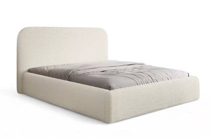 Čalúnená posteľ Rasel 180x200 s úložným priestorom - svetlý béžový buklé Quelle 02