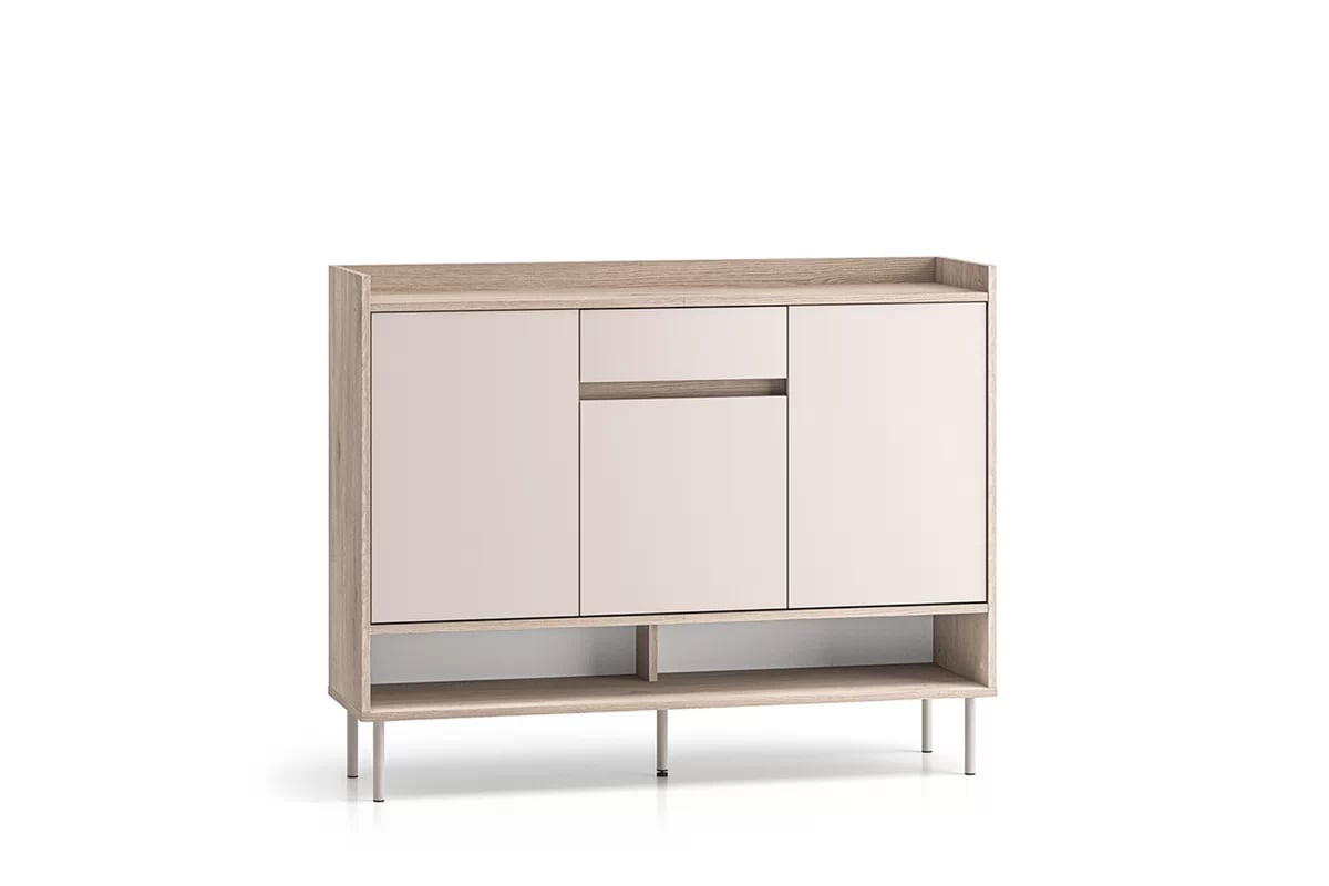 Predsieňová zostava Tivano III - kašmír / dub cremona 	Komplet nábytku do predsienie Tivano III - kašmír / Dub cremona