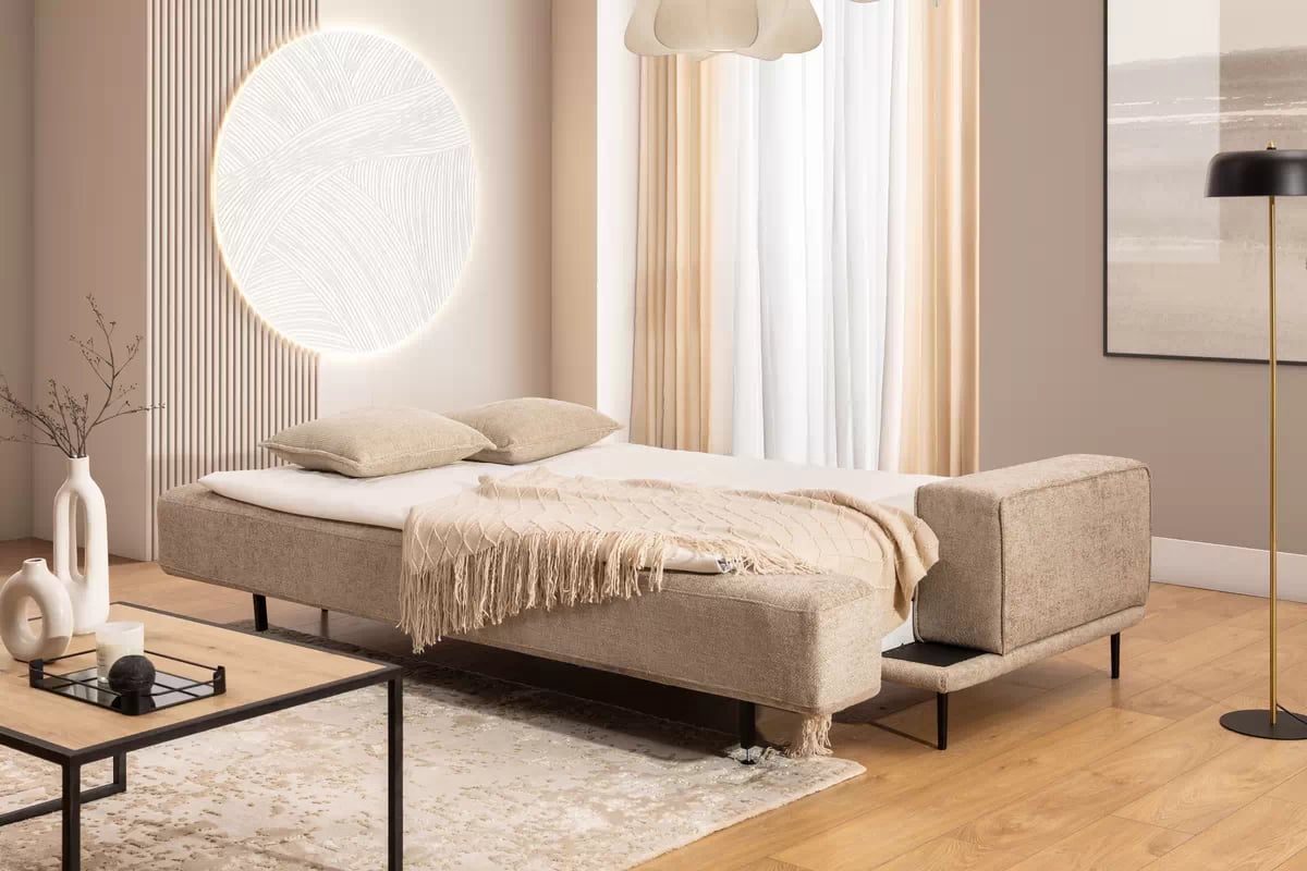 Rozkladacia pohovka Nicole - béžová tkanina Magni 206.03 Pohovka rozkladana Nicole - Magni 206-03