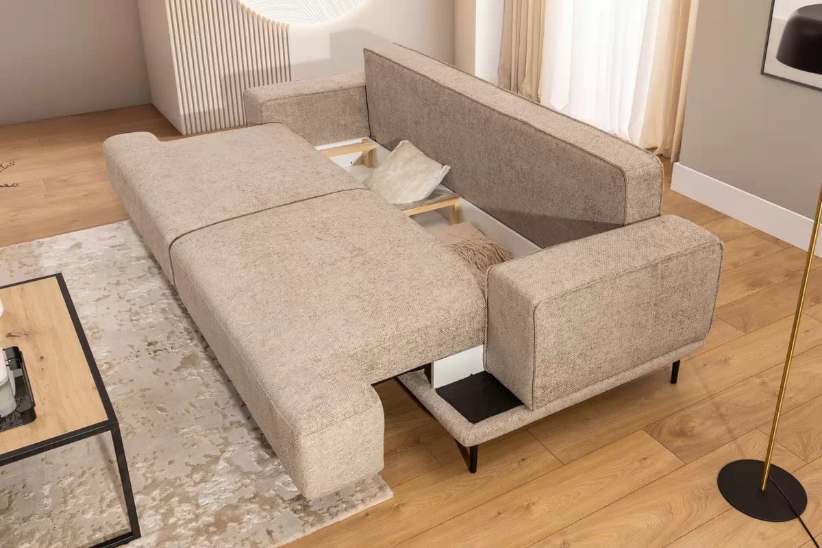 Rozkladacia pohovka Nicole - béžová tkanina Magni 206.03 Pohovka rozkladana Nicole - Magni 206-03