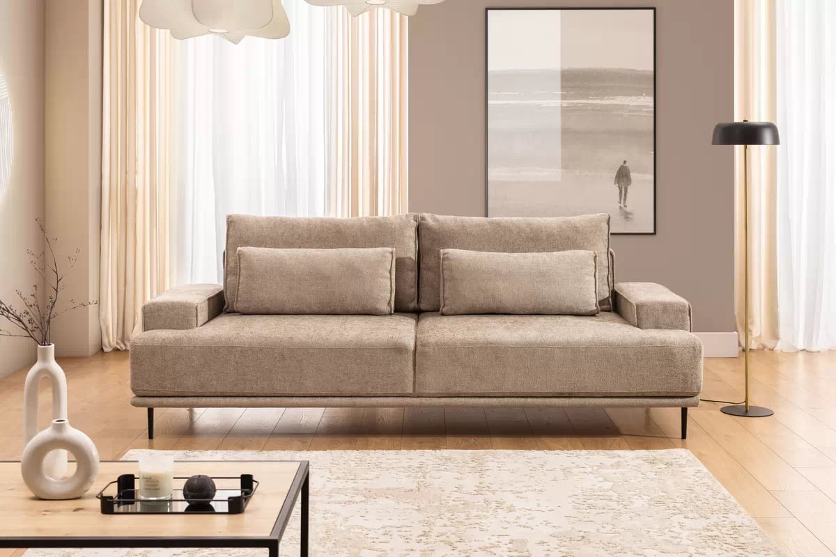 Rozkladacia pohovka Nicole - béžová tkanina Magni 206.03 Pohovka rozkladana Nicole - Magni 206-03