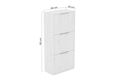 Botník Milo trojposchodový - dub wotan / čierna Skrinka na topánky Milo trzypoziomowa - Dub wotan / Čierny 