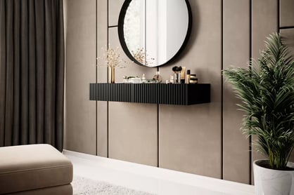 Závesná konzola Nicole 100 cm - čierny mat Konzolový Stolík Nicole 100 cm závesná - Čierny mat