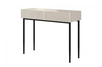 Konzolový stolek Nicole 100 cm se zásuvkami - kašmír / černé nohy