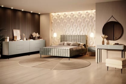 Konzolový stolek Nicole 100 cm se zásuvkami - kašmír / černé nohy konzole Nicole 100 cm se zásuvkami - kašmír / černá nozki