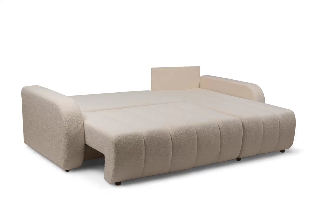 Rohová sedačka Lapios s rozkladom pravostranná - béžový zamat Vogue 2 Rohová sedacia súprava Lapios s funkciou spánku pravá strana - béžový velúr Vogue 2 