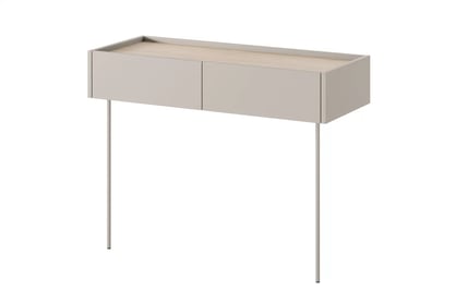 Konzolový Stolík Desin 100 cm so zásuvkami i metalowymi nogami - kašmír / Dub nagano