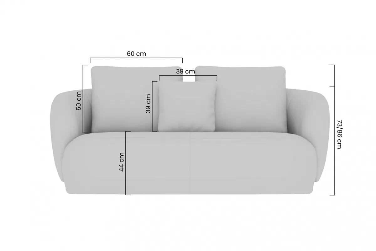 Dvojmiestna pohovka Finezal - béžový šenil Cremona 02 Pohovka Finezal pre 2 osoby - Cremona 02
