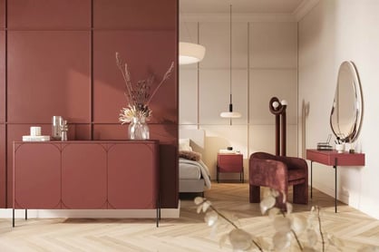 Konzolový Stolík Sonatia 100 cm s dvoma zásuvkami - burgund Konzolový Stolík Sonatia 100 cm s dvoma zásuvkami - burgund