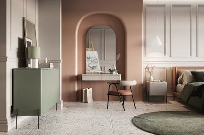 Konzolový Stolík Sonatia 100 cm s dvoma zásuvkami - kašmír Konzolový Stolík Sonatia 100 cm s dvoma zásuvkami - kašmír