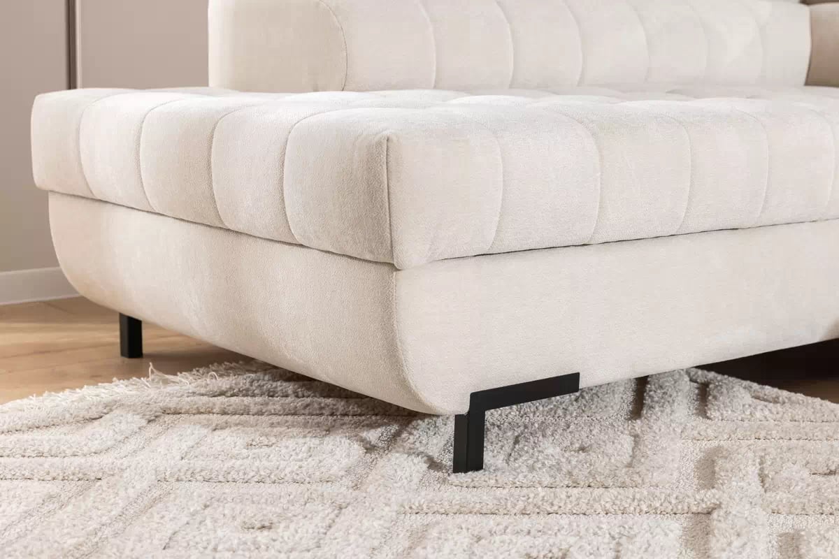  Rohová rozkladacia sedacia súprava Tyrion L ľavá - béžový šenil Ditra New 20  Rohová sedacia súprava Ľavá strana rozkladany do obývacej izby Tyrion L - béžový šenil Ditra New 20 