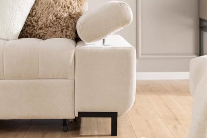  Rohová rozkladacia sedacia súprava Tyrion L ľavá - béžový šenil Ditra New 20  Rohová sedacia súprava Ľavá strana rozkladany do obývacej izby Tyrion L - béžový šenil Ditra New 20 